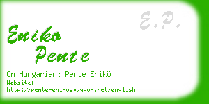 eniko pente business card