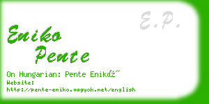 eniko pente business card